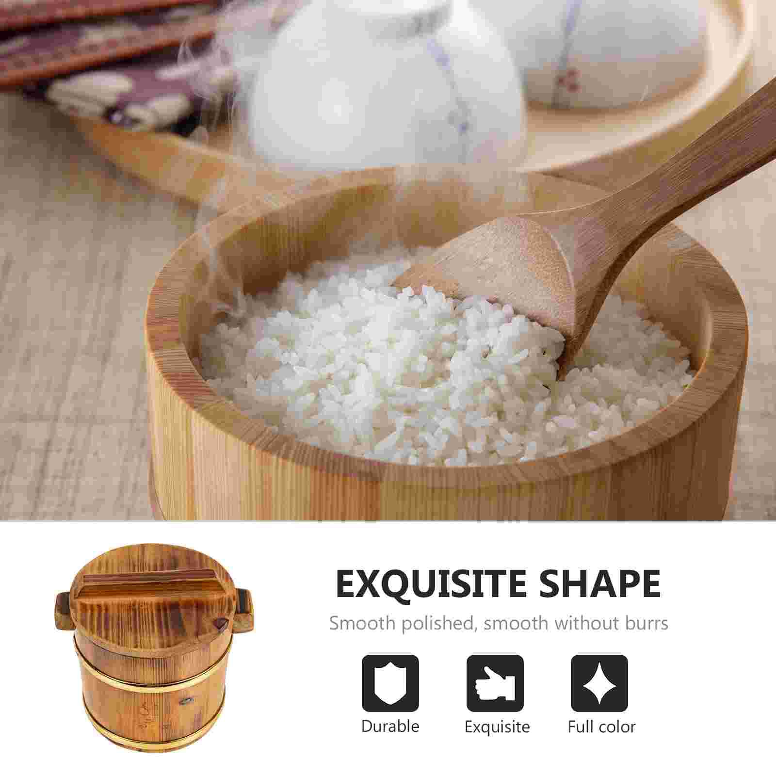 1 set of Steamed Rice Bucket Rice Storage Container Household Steaming Bucket