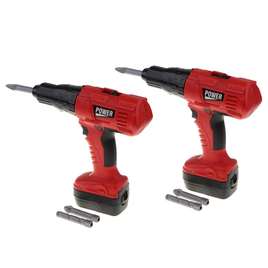 2Pcs Boys Electric DIY Drill Toy Set Toddlers Early Education Drill Boys Construction Toy Tool Set Accessories