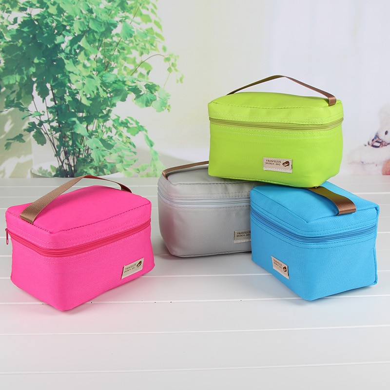 Style Mini and small Lunch Bags Pouch Storage Box Flowers Insulated Thermal Cooler Bag Picnic Tote Bolsa Termica Lancheira