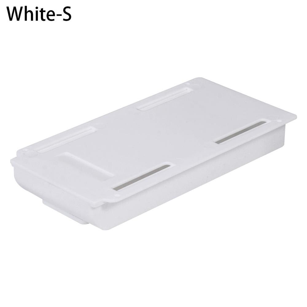 Self Stick Pencil Tray Desk Table Storage Drawer Organizer Box Under Desk Stand Self-adhesive under-drawer storage box: 4