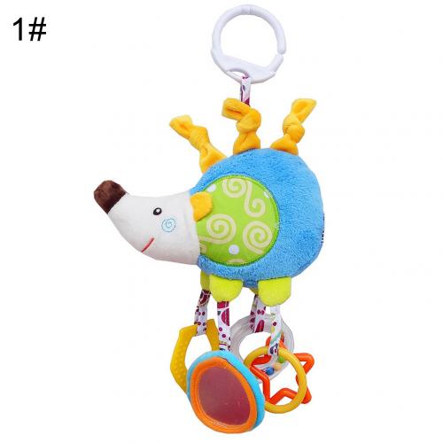 Geboren Baby Krippe Hängen Cartoon Tier Plüsch Puppe Hand Glocke Infant Rassel Neue