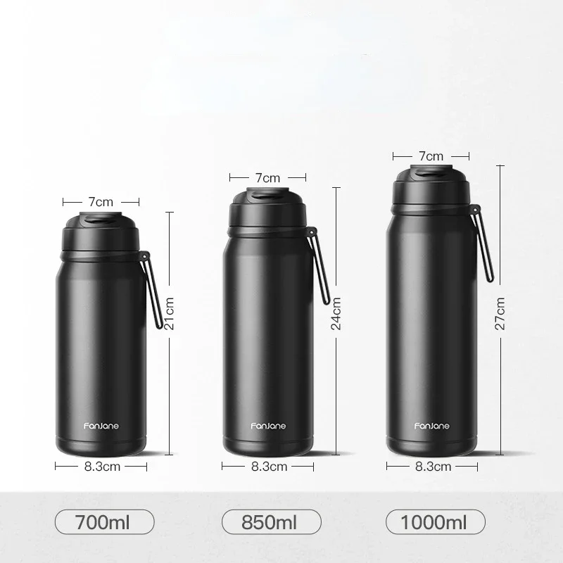 FANJANE Thermos Bottle Cup with Magnetic Tea Infuser Coffee 316 Stainless Steel Vacuum Bottle Keep Cold Travel Business
