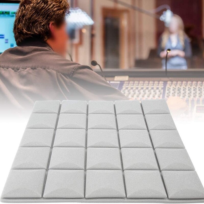 6 Pcs Mushroom Soundproof Foam Sound-Absorbing Cotton Acoustic Panels Studio Soundproofing Foam Wedges Tiles,50X50X3cm