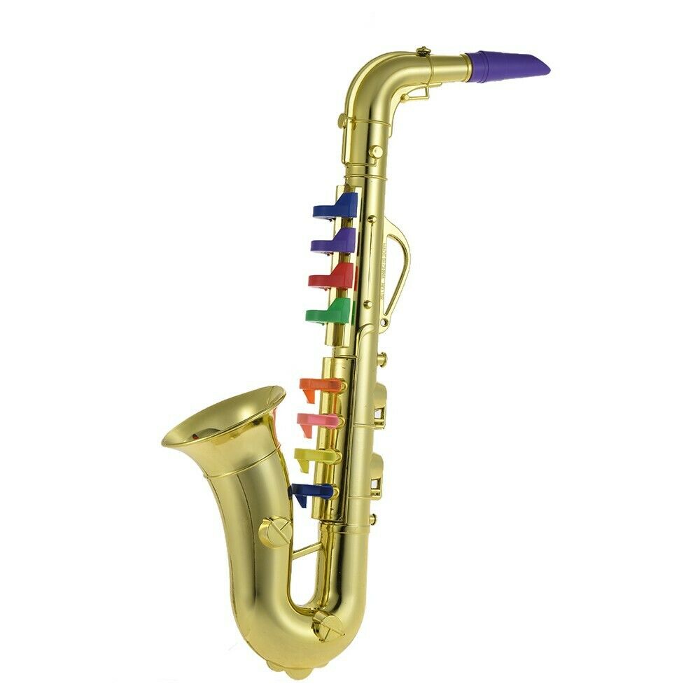 K050030 Kids Saxophone Child Mini Saxophone Musical Instrument Props Baby Music Playing Tool Children Simulation: Gold