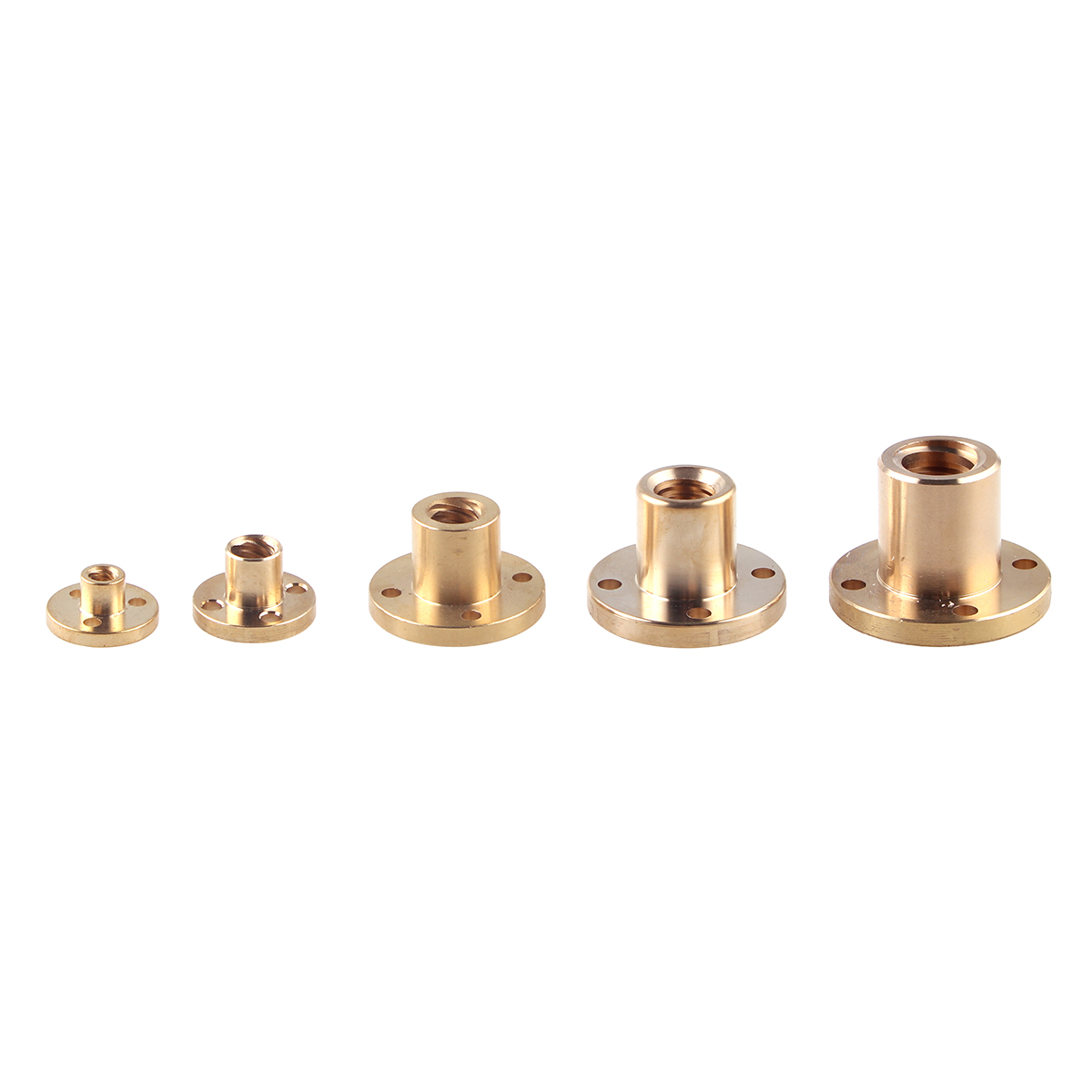 Tuerca de tornillo de plomo T5 T6 T16 T20 1mm/2mm de plomo 1mm/2mm/4mm tuerca de tornillo de plomo de latón para piezas CNC accesorios de impresora 3D