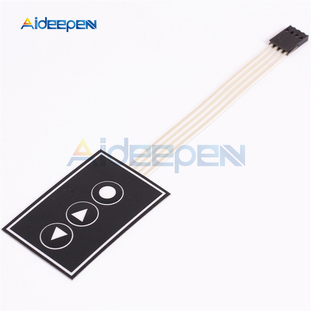 1*2 3 4 5 Key Button Membrane Switch 3*4 4X5 Matrix Array Keyboard 1X6 Keypad with LED Control Panel Pad DIY Kit For Arduino: Silver