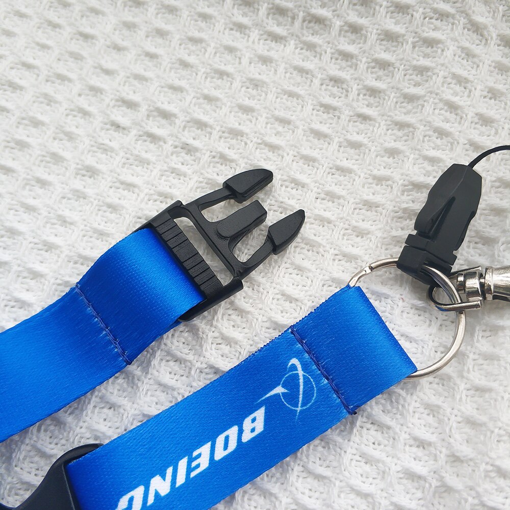 1 PC niebieski Boeing smycze na smycz na szyje dla pasek-uchwyt do telefonu Chaveiro breloczek llavero smycz na etui na dowód osobisty moda z pałąkiem na kark