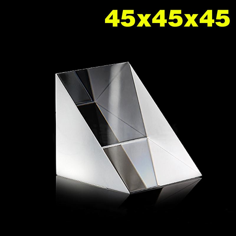 50*50*50mm/1.96*1.96*1.96in Optical Glass Prisms Equilateral Triangle Right Angle K9 Prisms Lens Light Spectrum Physics Optics