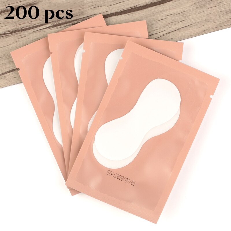 200Pairs Wimper Extension Papier Patches Hydrogel Gel Pads Pluizende Geënt Valse Wimpers Benodigdheden Make Gereedschap