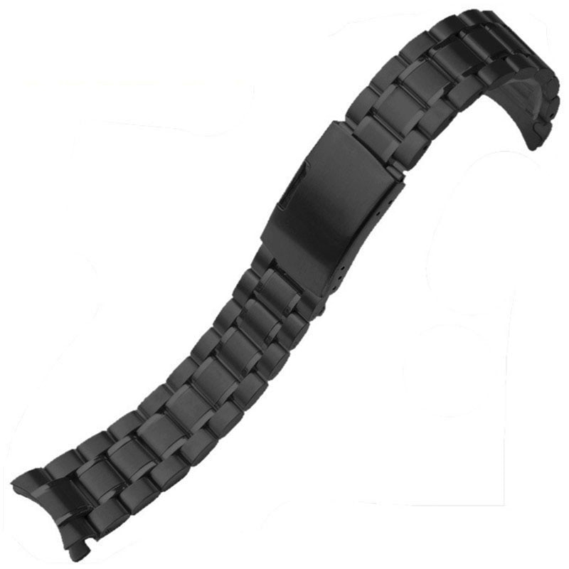 Watch band 20mm Stainless Steel Watch Bracelet Strap 20mm 22mm 18mm Women Men black soild metal watch band strap Accessories