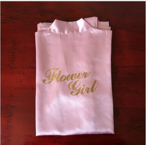 Bruidsmeisje van Baby Bloem Meisjes Gewaad Voor Bruid Bruiloft Kinderen Kids Kimono Bad Gown Kind Nachtkleding Nachthemd