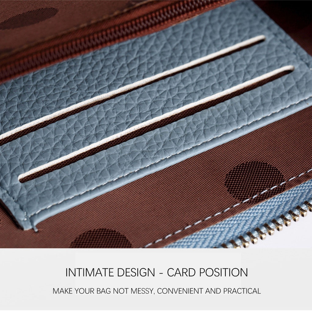 Nova Alça de Ombro Das Mulheres Bolsas de Couro Cor Sólida Saco Do Telefone Móvel Grande Cartão Titulares Carteira Bolsa Bolsos Para Meninas