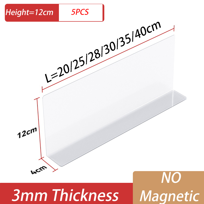 Séparateur d'étagères en plastique Transparent, compartiments en forme de L, séparateur d'exposition de marchandises de supermarché, séparateur d'étagères magnétiques en Pvc: kaki foncé / 1 - 5 cellules