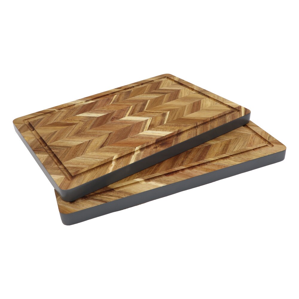 Jaswehome Acacia Wood Cutting Board With Juice Groove Rectangle End Grain Chopping Serving Boards Wooden Butcher Block