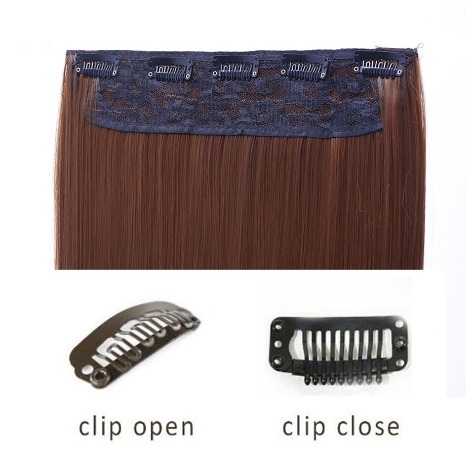 LM Extension capillaire synthétique à Clip | Postiche longue tendance une pièce, couleurs entordées à la , Extension capillaire avec pince