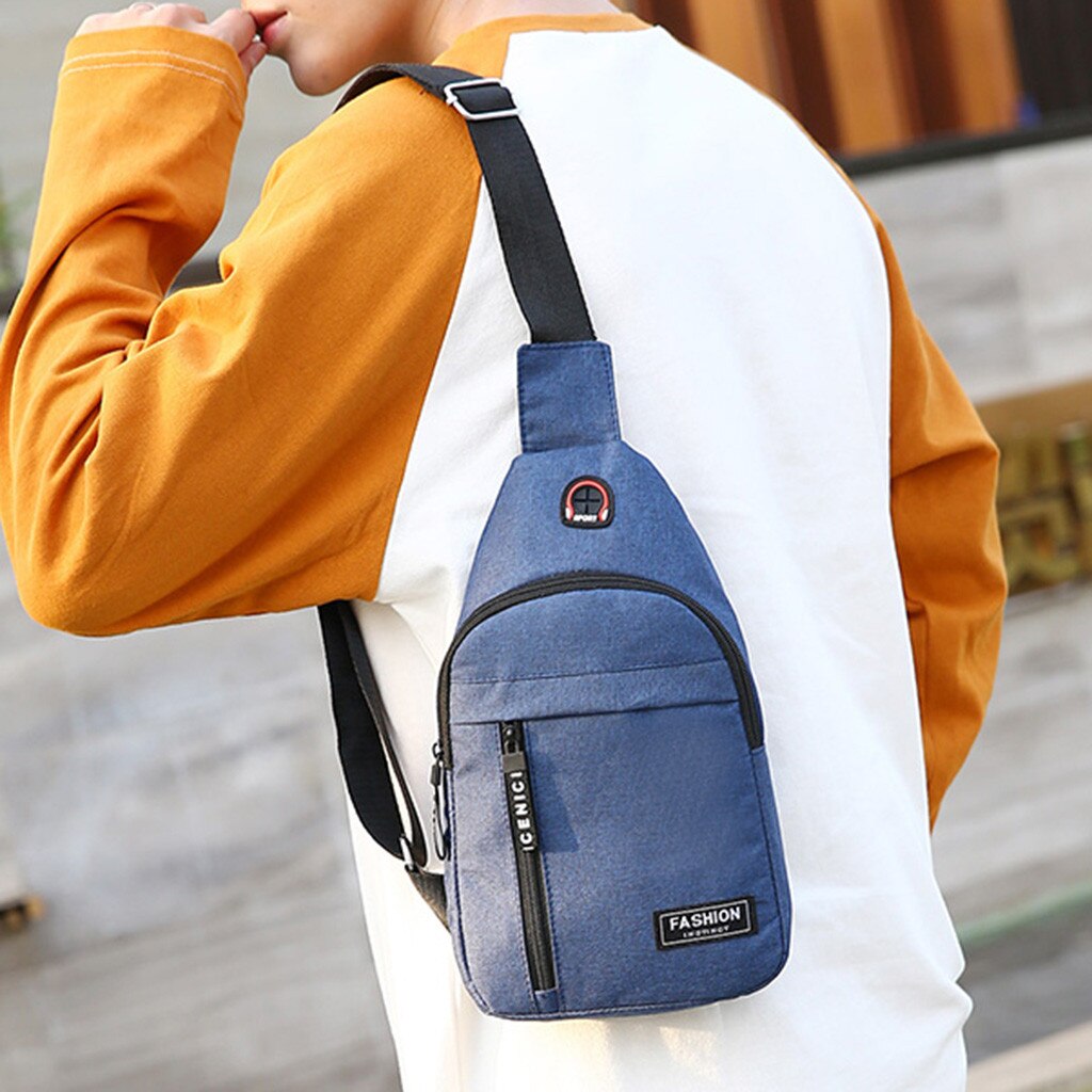 Men Women Nylon Waist Packs Sling Bags Crossbody Outdoor Sport Shoulder Chest Daily Picnic Canvas Messenger Pack Bag Bolsa