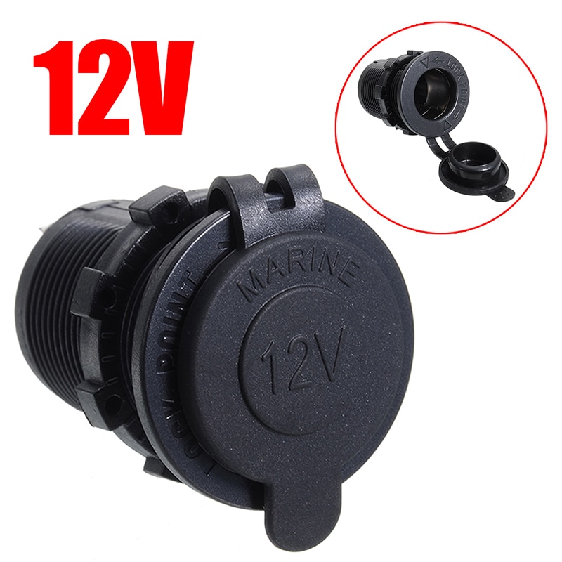 12V Waterproof Car Cigarette Lighter Socket Power Plug Outlet For Boat Motorcycle Auto Heat Resisting Plastic Power Socket