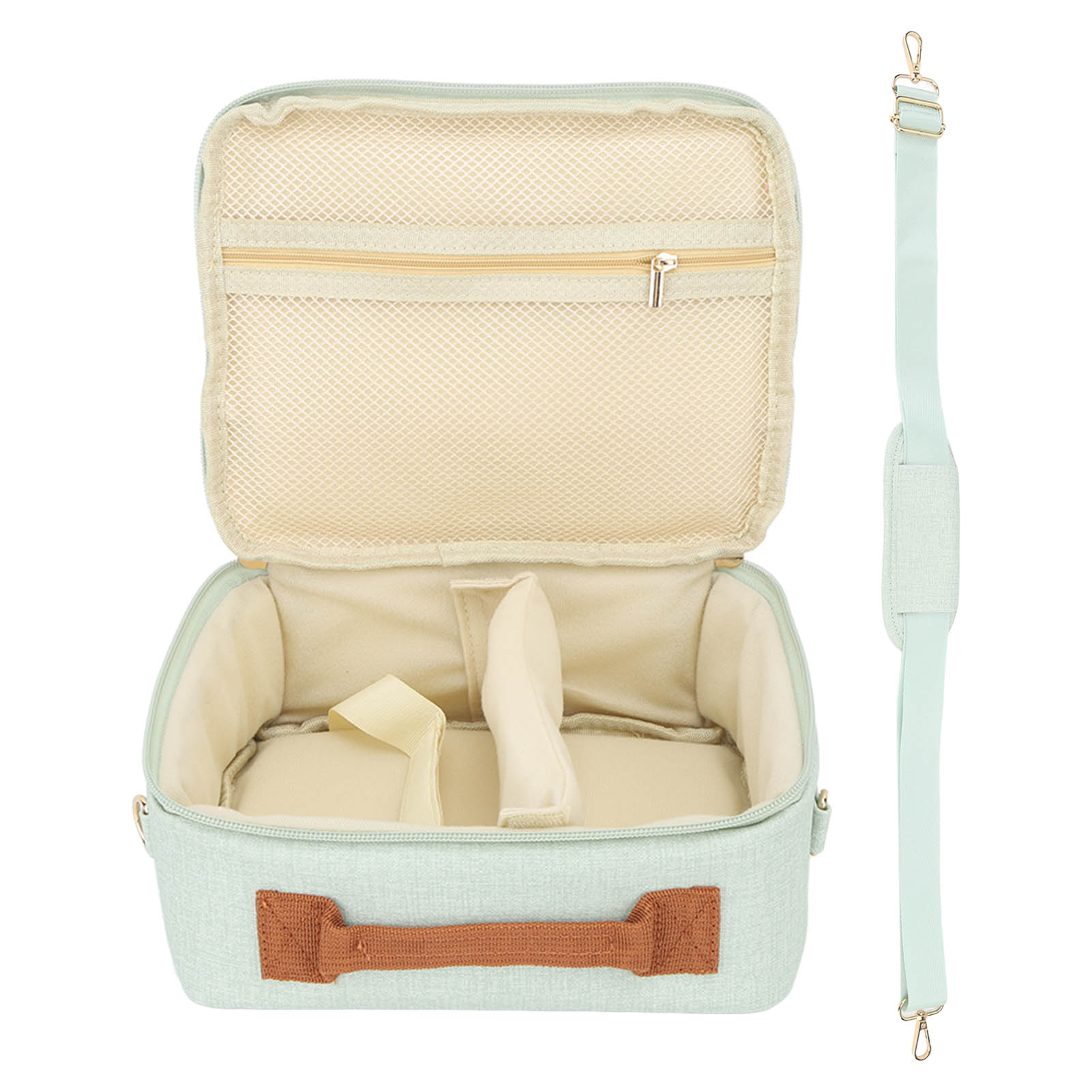 Torba na aparat o dużej pojemności zagęszczona wyściółka regulowany pasek uchwyt zamek błyskawiczny futerał na aparat do lustrzanki cyfrowej CP910 1200 1300 nowość: zielony