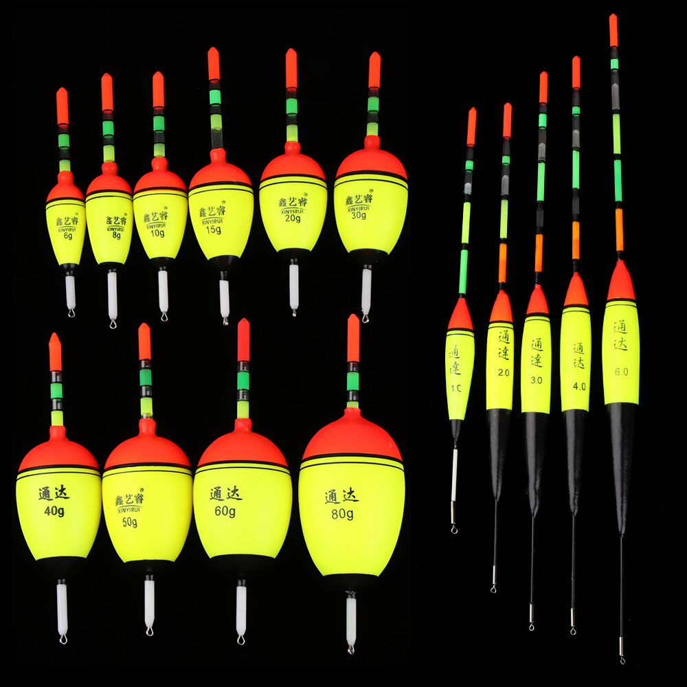 2Pcs Plastic Night Glowing Fishing Floats 5g EVA Float Fishing Bobber Luminous Floats Fishing Tools