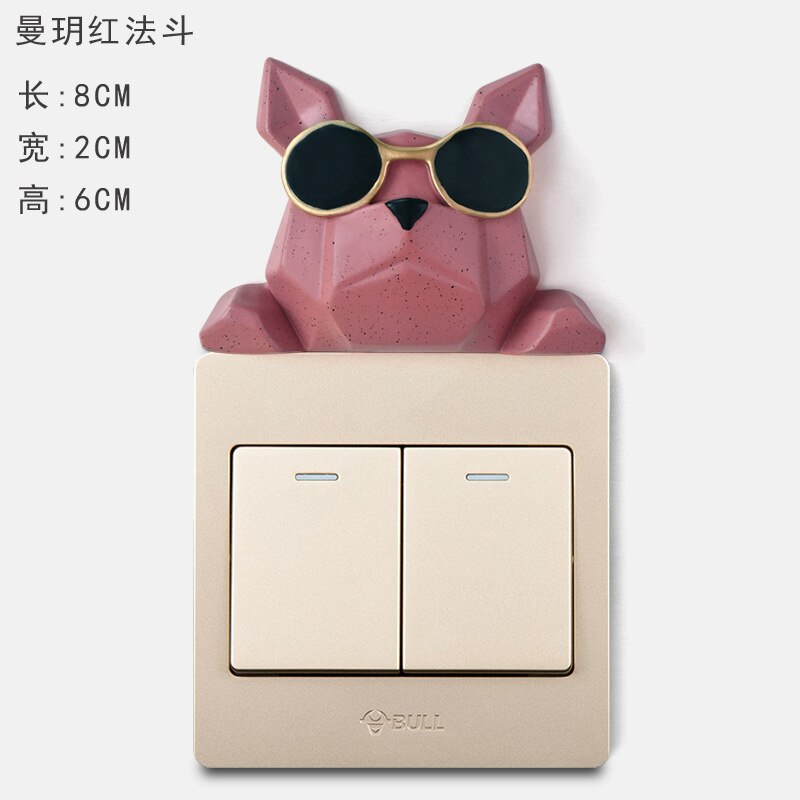 Luxury Wall Lamp Socket Block Switch Sticker Decorative Wall Sticker Border Beautification Protective Cover Home: violet