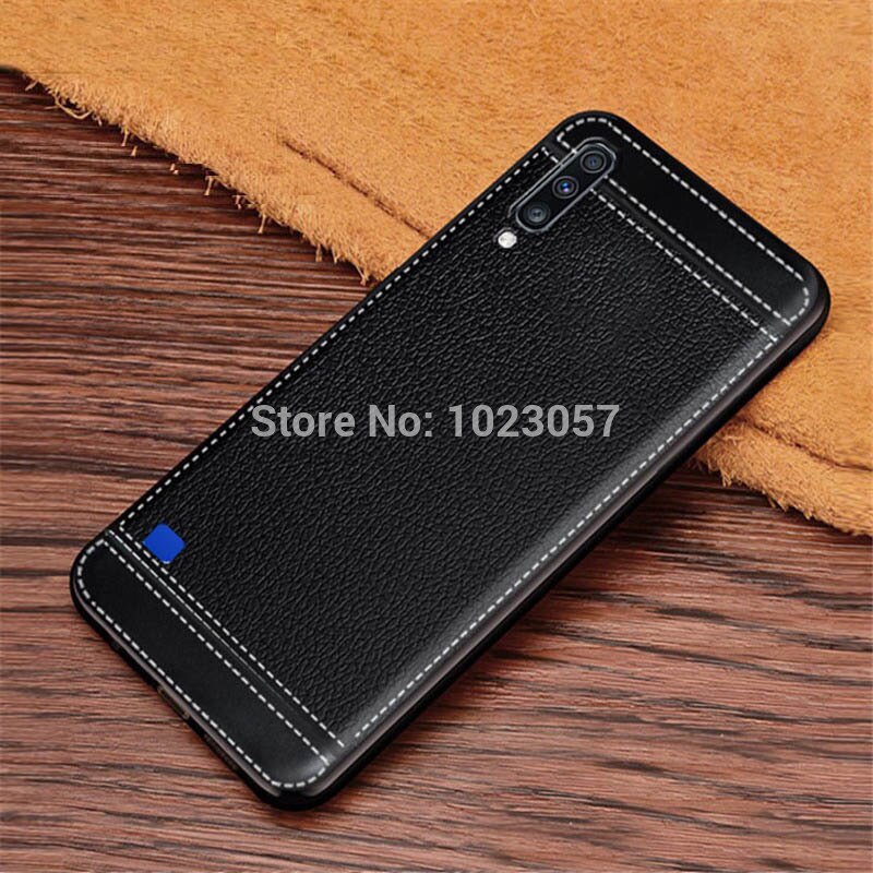 For ZTE Blade A7 Case For ZTE Blade A7 Leather Texture Soft TPU Phone Back Case For ZTE Blade A7: Black