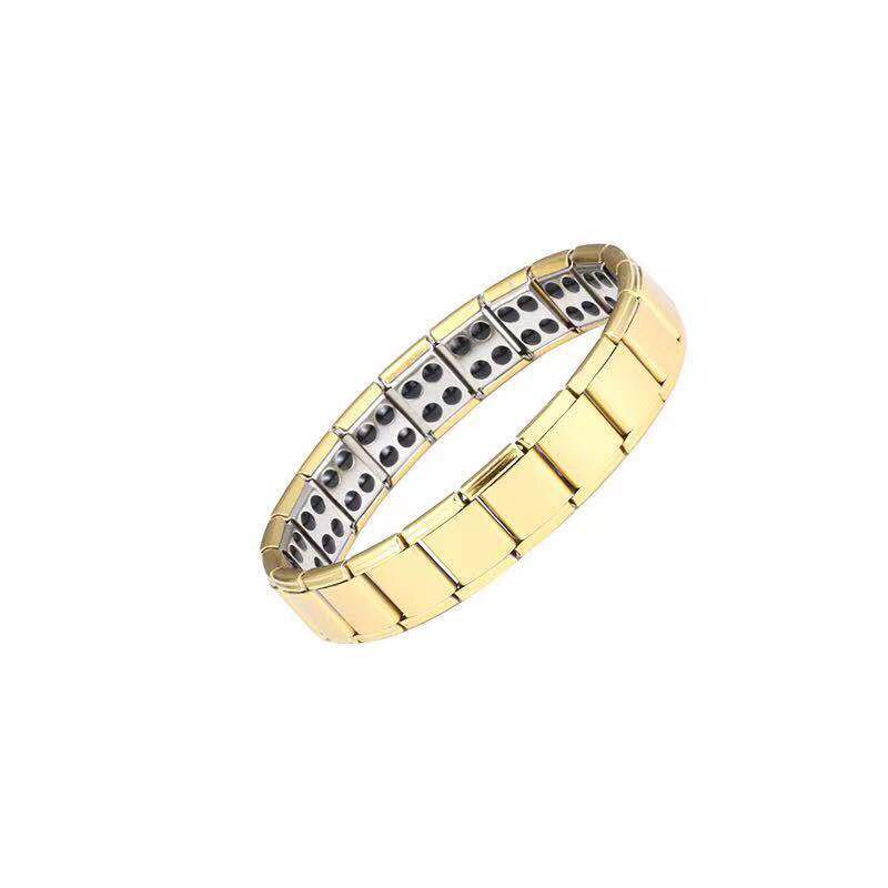Rvs Magnetische Therapie Ketting Link Armband Fitness Gewichtsverlies Gezondheidszorg Energie Armband Sieraden Vriend: Gold