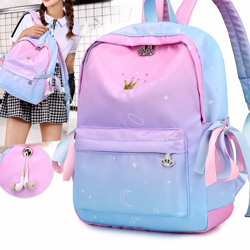 neue frauen Rucksack Schule Netter Kinder taschen für Mädchen Grundschule Buch Tasche Schule Taschen Druck Rucksack