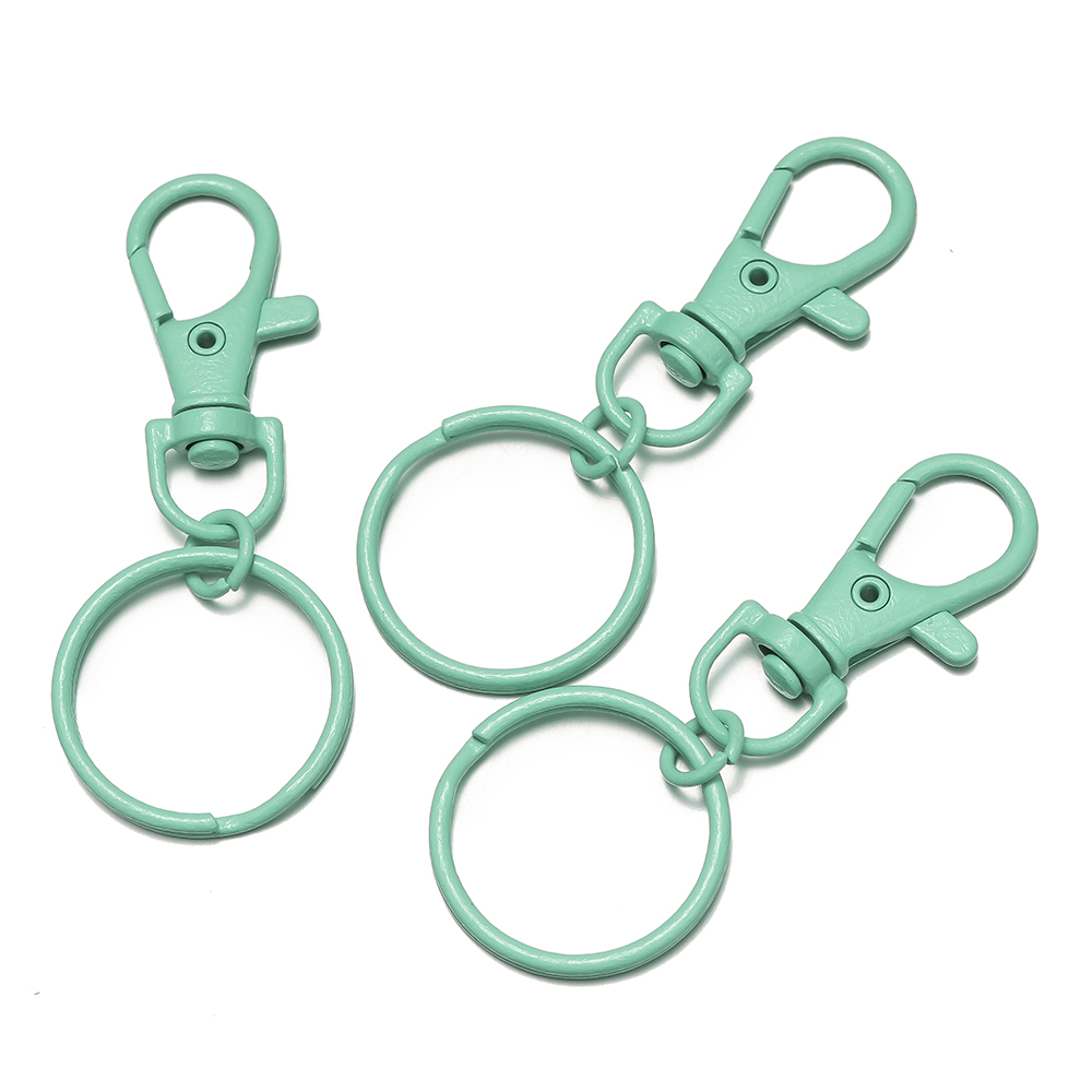5/10pcs Multicolor Keyring Lobster Clasp Hooks With Adjustable Buckle For Making Keychain DIY Bags Doll Hook Jewelry Accessories: S / Orange