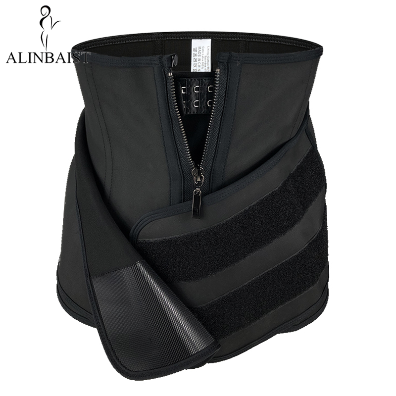 High compression Latex Waist Trainer Rubber Waist Cincher Body Shaper 9 Steel Boned Firm Body Shapewear Stomach Slimming Belt