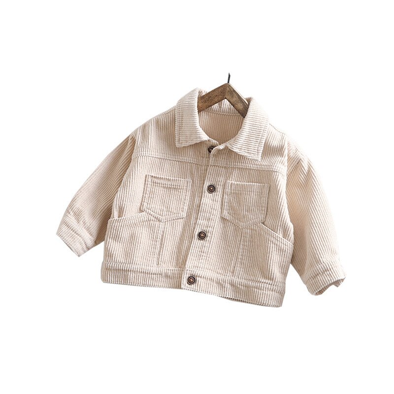 Lente En Herfst Kinderkleding Koreaanse Baby Corduroy Jas Kinderen Effen Kleur Toevallige Jas