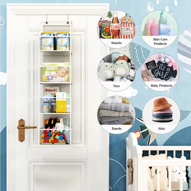 Sobre a porta pendurado despensa organizador de armazenamento pendurado com bolsos de plástico transparente organizador de grande capacidade para armário quarto