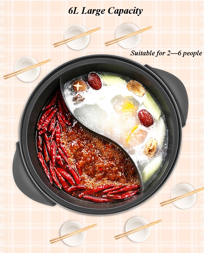 Multifunctiona Magic Vacuum Cooker Household Electric China Pot Non-stick Smokeless Thicken Electric Cooking Pot ZKG3203YY