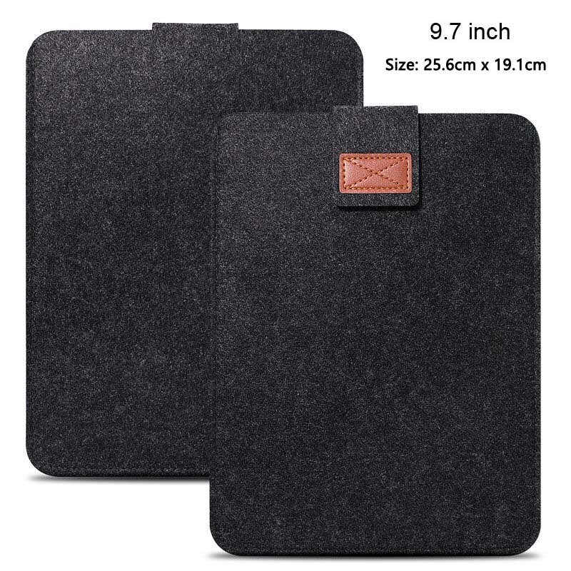 Pelle scamosciata Tablet Caso di Protezione Del Computer Portatile del Sacchetto di e-Libri Della Cassa Del Sacchetto Del Manicotto Luce Per 9.7 10.5 11 13 15 Pollici iPad Pro Kindle Macbook: Black   9.7 inch