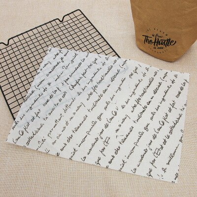 Papier d&#39;emballage en papier huilé pour pain, Sandwich, hamburgers, frites/cire de alimentaire, outils de cuisson, Gadgets de cuisine, 3 tailles, 25 pièces/lot: D-25x35cm