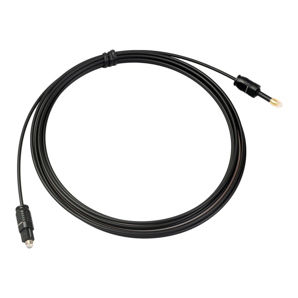 Black Cable TOSlink Plug to MINI-TOSLink OPTICAL 3.5mm Jack Adapter 1.5M