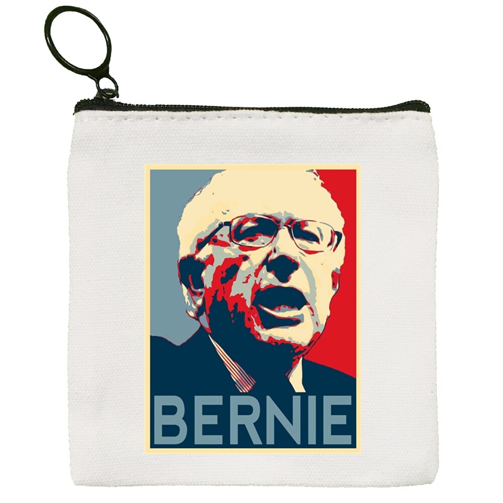 Bernie Sanders Inauguration Bernie Mood Canvas Coin Purse Coin Purse Collection Canvas Bag Small Wallet Zipper Key Bag: R