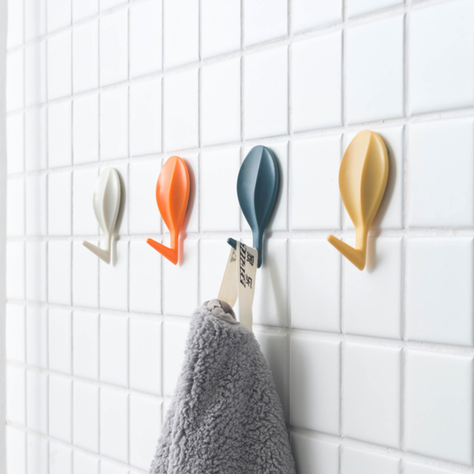 8Pcs Muur Zelfklevende Naadloze Haak Voor Badkamer Muur Zonder Perforatie Naadloze Haak Voor Thuis Opknoping Sleutel Decoratie haak