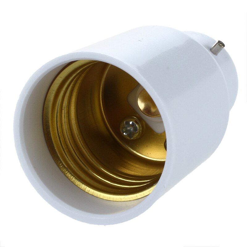 2X E27 Screw to B22 Bayonet Base Light Lamp Bulb Adapter Converter Socket Base