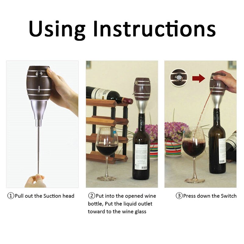 Fass Wein Ausgießer Karaffe Elektrische Apfelwein Pumpe Belüfter Maschine Wein Saft Flasche Ausgießer Familie Bar