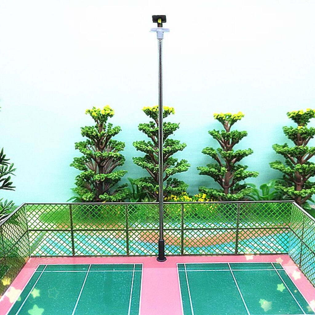 5pcs Mini Model Railway Train Lamp Post LED Street Lights HO Scale 1:87 Garden Landscape Lights