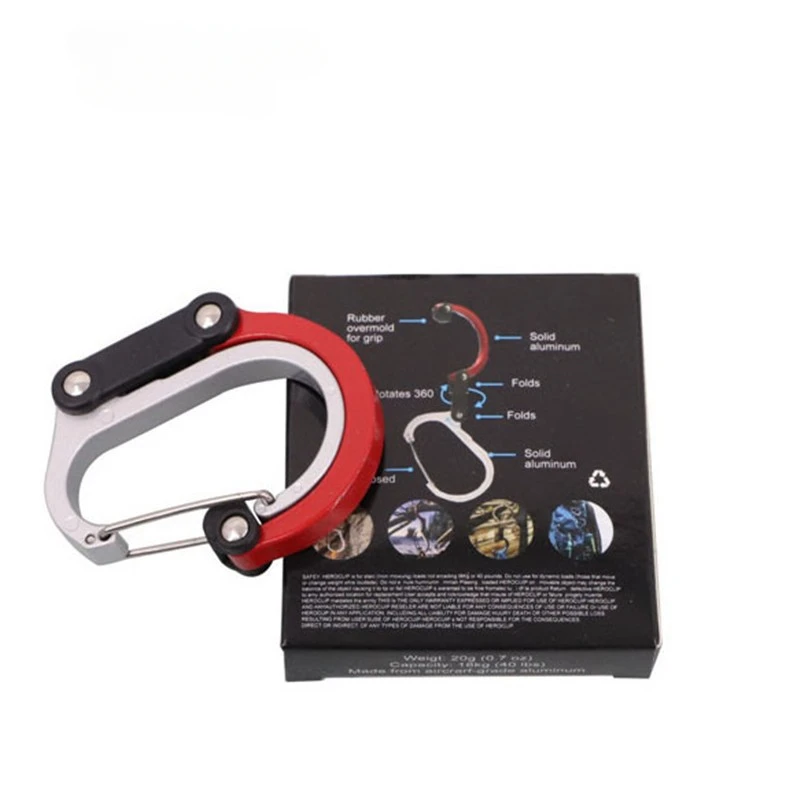 Camping hybrid Ausrüstung Clip Karabiner Rotierender Haken Clip Nicht verriegelnde starke Clips zum Angeln Wandern Reisen Rucksack Karabiner Clip: verrotten