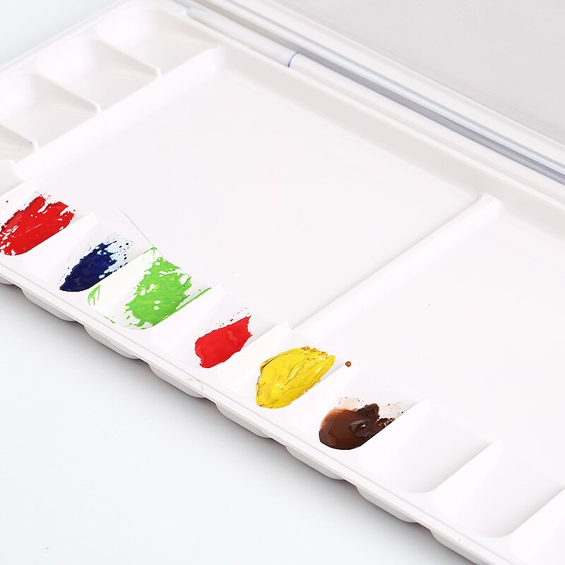 18/24 grid aquarel verf hydraterende kleur doos beginner draagbare verf doos volwassen kleur palet aquarel plaat art supplies
