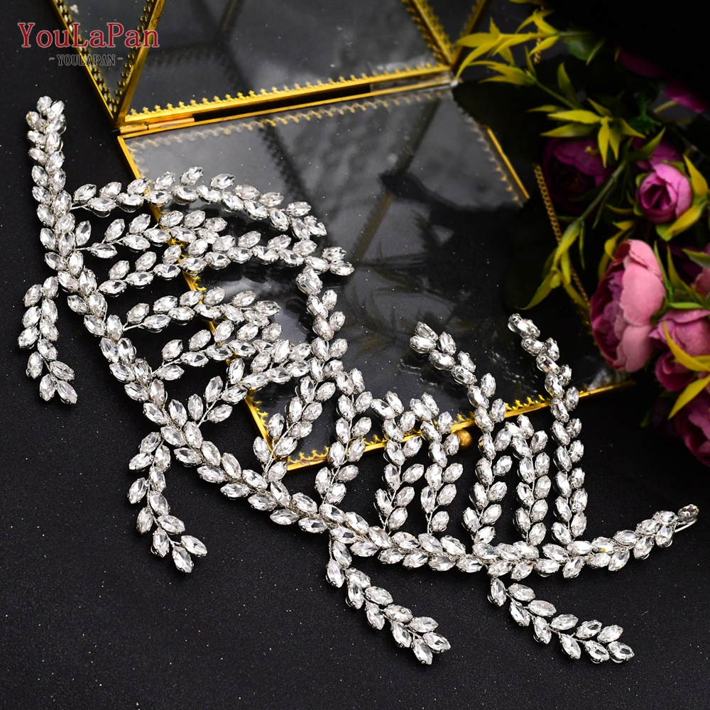 TOP QUEEN HP243 fascia da sposa copricapo da sposa strass donna diadema gioielli per capelli da sposa regina copricapo sposa fatta a mano diadema: HP373-S
