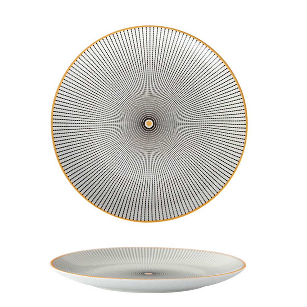 Plato de cerámica con formas geométricas para comida, plato colgante para desayuno, fruta, decoración de restaurante, suministros de cocina: E