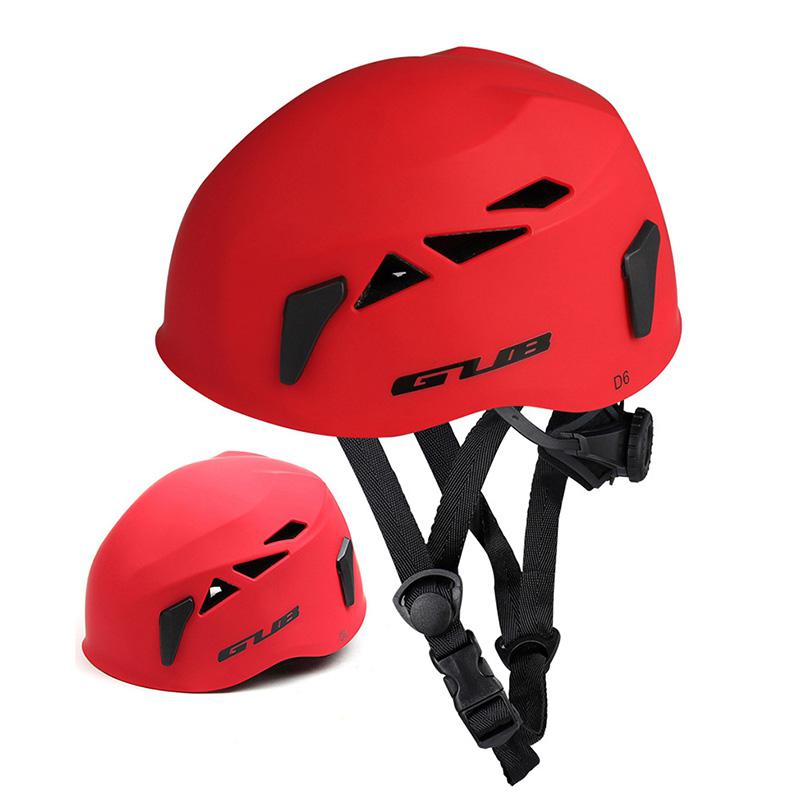 Gub udendørs downhill udvidelse hule redning bjergbestigning opstrøms hjelm sikkerhed hat klatring udstyr: Mat rød