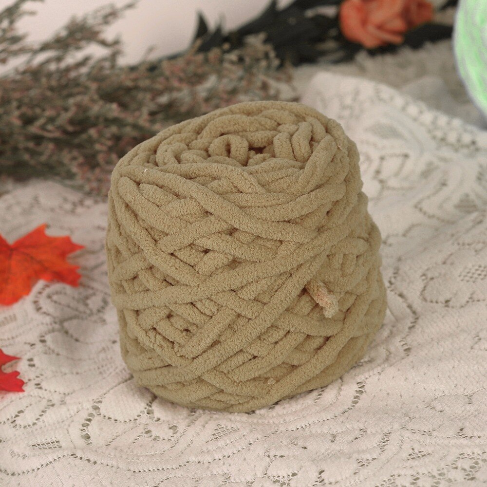 DIY Sjaal Trui Handdoek Dikke Garen 95g 7mm Diameter Breien Chunky Badstof Garen Bal Kaki Kleur