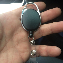 Retractable Reel Pull Key ID Card Badge Tag Clip Holder Carabiner Style Camping Climbing Equipment