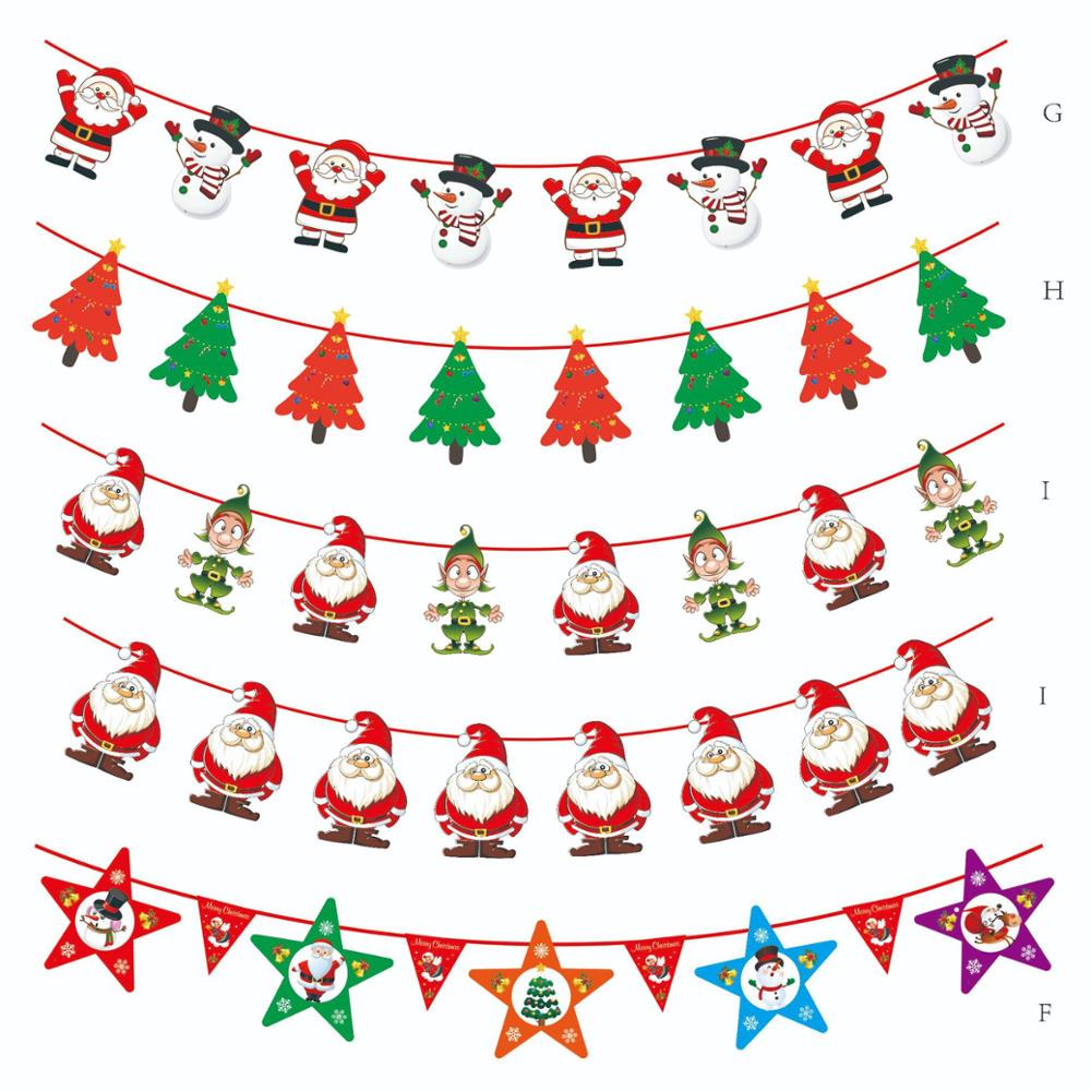 3m krans jul banderoller jultomten banderoll snögubbe älg flagga xmas trees banderoller dekor god jul inredning för hemmet