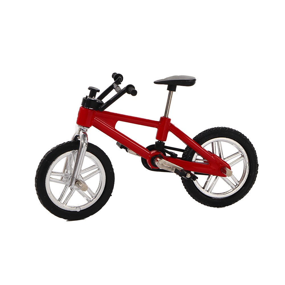 1 Pcs Finger bmx Bike Toys for Boys Mini Bike With Brake Rope Alloy bmx Functional Mountain Bicycle Model Toys for Children: red bmx bike