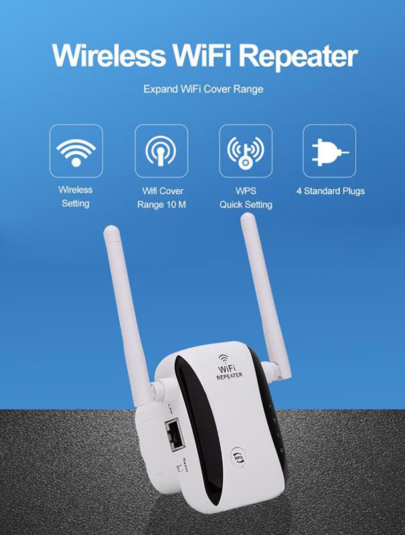 Router Amplificador Wifi Repeater 300mbps Wireless WiFi Signal Amplifier Through Wall Router